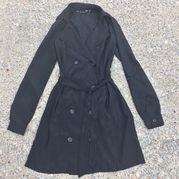ZOA New York Lightweight Black Trench Jacket - Picture 1 of 8